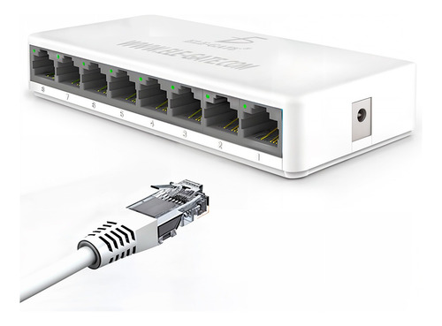 Internet Switch Ethernet 8 Puertos Red 10/100m
