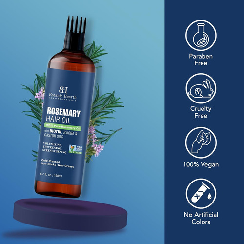 Botanic Hearth Aceite De Romero Para Crecimiento De Cabello