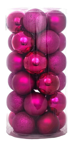 Esferas Navideñas Colgable 30 Pzs Plastico Arbol Navidad 8cm