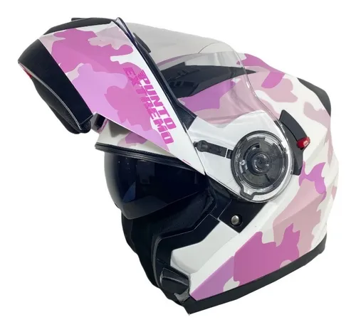 Casco Abatible Rosa Mate. Punto Extremo