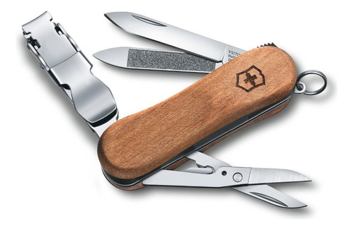 Faca suíça Victorinox® Nailclip Wood, 6 funções, cor de madeira