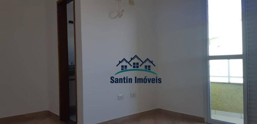 Cobertura Com 2 Dormitórios(01 Suíte)espaço Gourmet,02 Vagas Cobertas À Venda, 146 M² Por R$ 425.000 - Vila Humaitá - Santo André/sp - Co0506