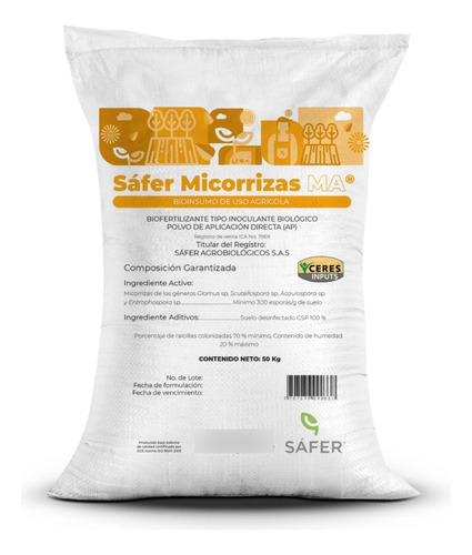 Micorriza Micorrizagro Natural Control X Bulto 50 Kg