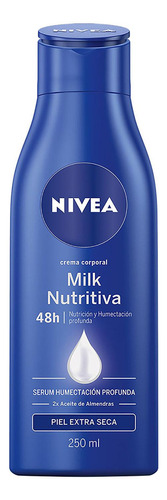 Crema Corporal Nivea Milk Nutritiva Piel Extra Seca 250ml