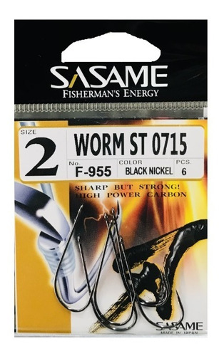 Anzuelos Sasame Worm St 0715 F-955 N° 2 Made In Japan