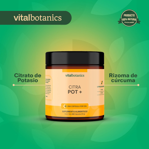 Citrato De Potasio Suplemento 60 Cápsulas | Vitalbotanics