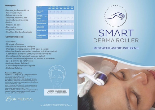 Imagem 4 de 4 de Derma Roller Smart Gr Microagulhamento 0,50mm C/ 540 Agulhas + Brinde