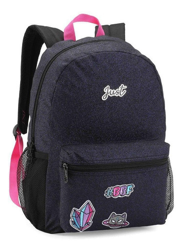Imagem 1 de 1 de Mochila Juvenil Just Escolar Universitário Glittler Stickers