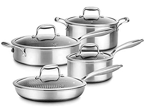 Juegos De Ollas De Cocina De 8 Piezas Nutrichef Nc3ply8z