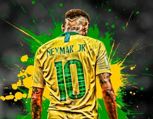 Pintura Com Diamantes - Diy 5d Strass - Neymar - 40x30 Cm