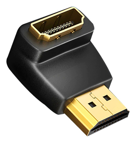 Cople Hdmi Vention Adaptador Macho A Hdmi Hembra 90° Abajo Color Negro