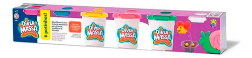 Kit 6 Massinhas De Modelar Cores Sortidas - Divertoys