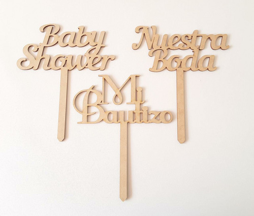 13 Topper Cake, Nuestra Boda,mi Bautizo, Baby Shower,mdf 3mm