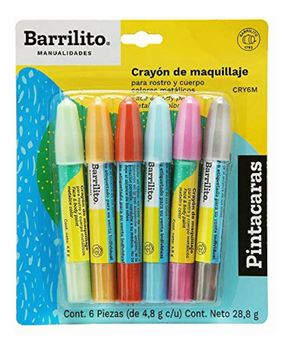 Barrilito Cry6m Crayón De Maquillaje Para Rostro Y Cuerpo,