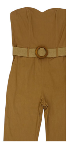 Jumpsuit Mujer Strapless Fiesta Elegante Con Cinturón Negro M