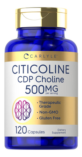 Suplemento Carlyle Citicolina 500 Mg 120 Cápsulas Cdp Coline