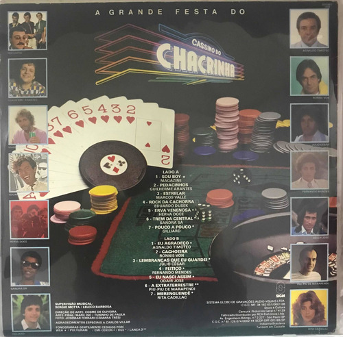 Lp Vinil A Grande Festa Do Cassino Do Chacrinha - 1983 - Mv (Usado)