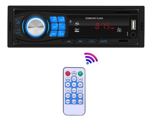 Reproductor Mp3 1 Din Con Bluetooth Y Auxiliar Para Auto