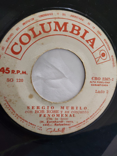 Vinilo Single De Sergio Murilo Amor Que Miente (u38