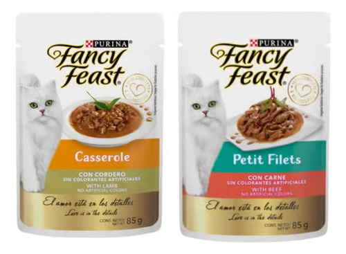 6 Sobres Fancy Feast Para Gato Sabores Surtidos