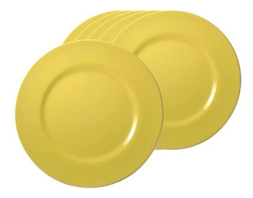 72201 Juego Plato Ensalada Melamina 6 Pieza Limon