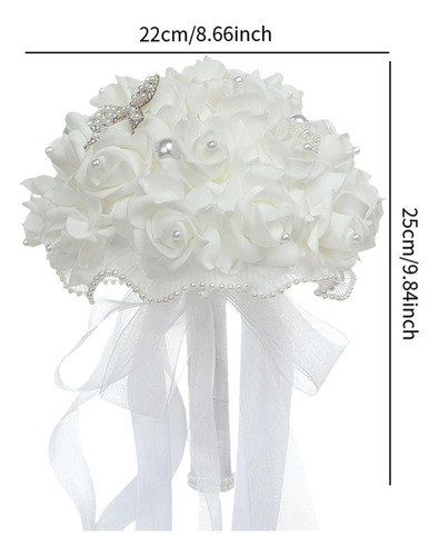 Ramo De Novia De Boda, Flores Artificiales De Mano,