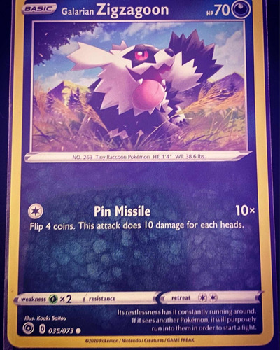 Pokemon Card Galarian Zigzagoon