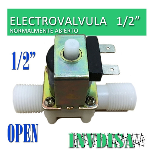 Electrovalvula Normalmente Abierta 1/2 A 12vcd Riego,osmosis