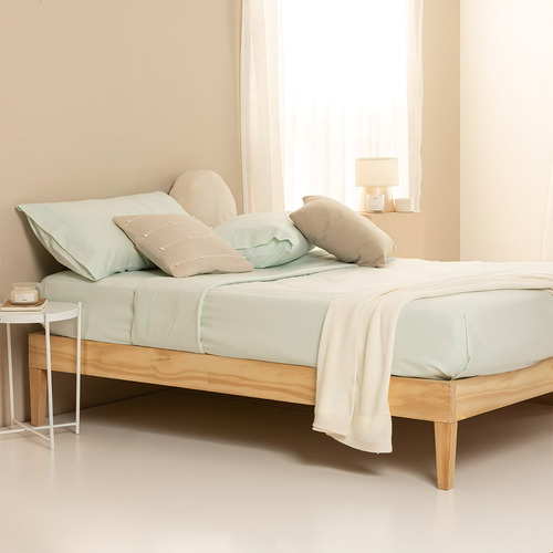 Sábanas Super King Arredo Algodón Peinado Lisas Color Verde claro Diseño de la tela Liso