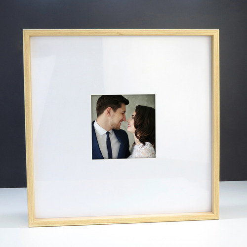Moldura Caixa 40x40 Para Foto 15x15 Com Paspatur Painel
