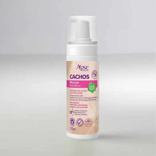 Mousse Nutritivo Cachos 210 Ml Apice Cosméticos Apse