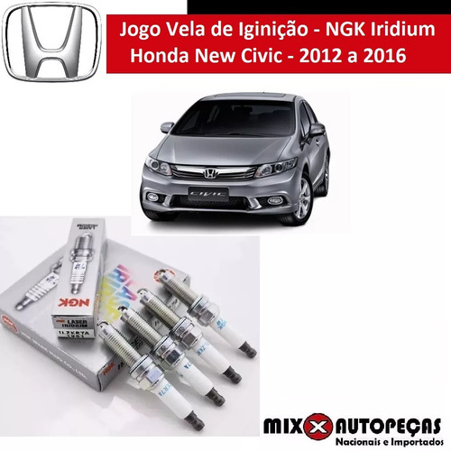 Jogo Vela Ignição Honda Civic 2.0 2012 A 2016 - Ngk Iridium 