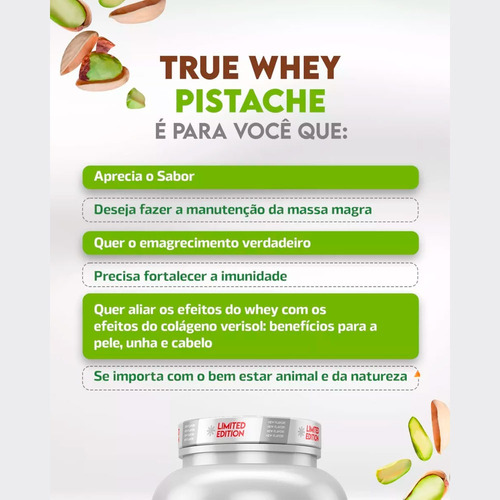 True Whey Isolado E Hidrolisado Pistache 837g True Source