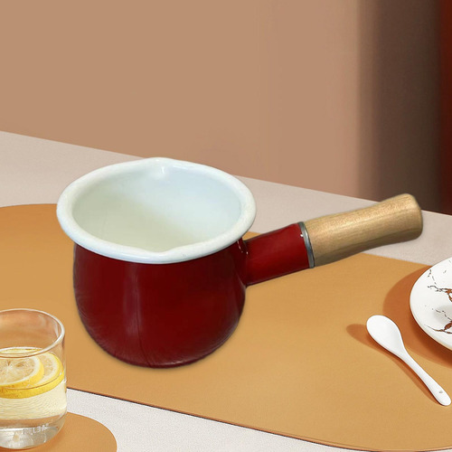 Panela Esmaltada De 500ml, Panela De Molho Vermelho