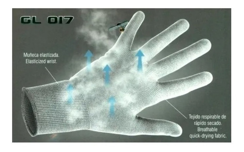 Imagen 4 de 9 de Guantes Primera Piel Tactil Termicos Respirable Waterdog