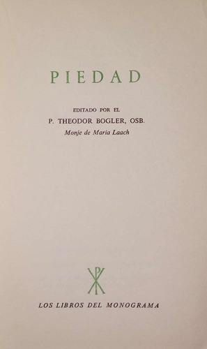 Piedad - Abadia De Martia Laach (Usado)