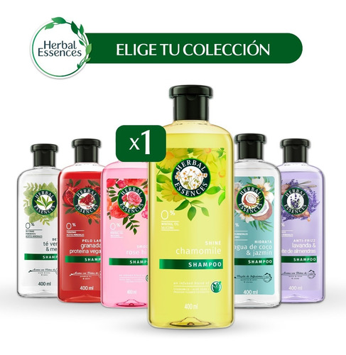 Herbal Essences  Shampoo 400ml Colección Completa