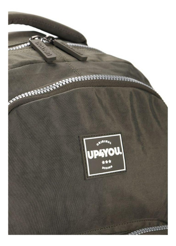 Mochila Escolar Up4you Cinza 36x44x17cm 6 Compartimentos