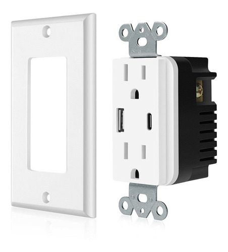 Imagen 6 de 8 de Enchufe De Pared Estándar Usb Tipo A Tipo C Adaptador De Ali