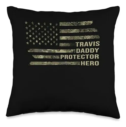 Funda De Almohada Camo Bandera Eeuu - Papá Proveedor Heroico