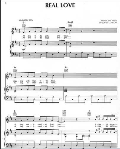 John Lennon Imagine * Partituras Piano (voz Guitarra Rítmica
