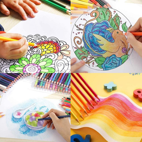 Set 72 Lapices Colores Arte A Base Aceite Dibujo Colorear
