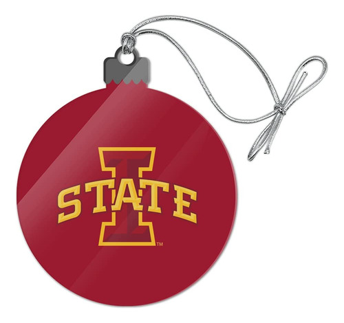 Adorno Acrilico Para Arbol Navidad Logotipo Universidad Iowa
