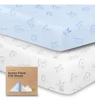 Comprar Paquete De 2 Sbanas Orgnicas Para Cuna Para Nios Y Nias, Sbana Bajera De Jersey, Sbanas Neutrales Para Cuna, Sbana De Colchn Para Cuna, Sbanas De