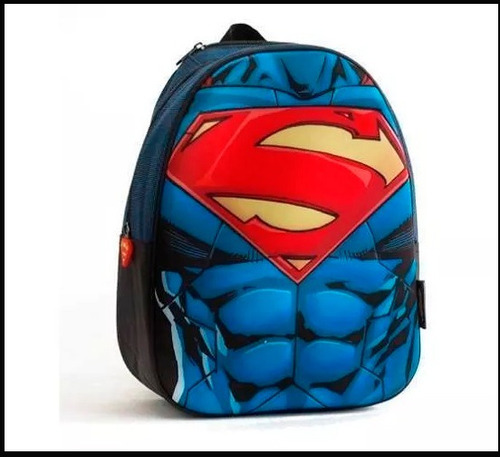 Mochila Escolar Batman Superman 3 D Super Heroes 16 Pulgadas