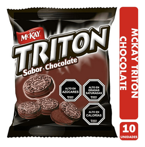 Galletas Mini Tritón Sabor Chocolate De Mckay (pack De 10un)