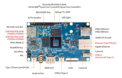 Orange Pi 5 De 4 Gb De Ram