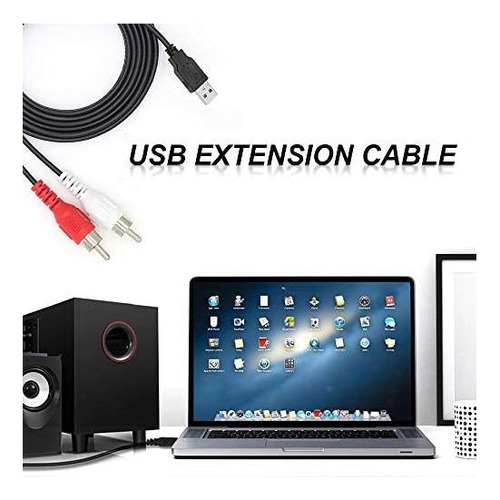 Cable De Huttek Usb A Rca, Cable Aux Aux De Audio Rca, Usb A