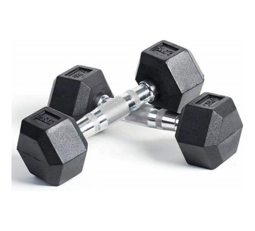 Mancuerna Hexagonales Hierro Recubierto  Dumbbell 2,5 Kg