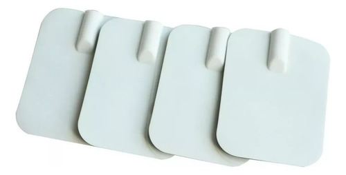20 Electrodos De Electroestimulador De Silicona Alta Calidad Color Blanco